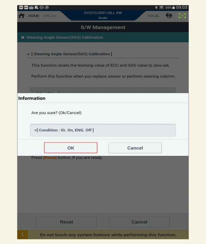 Kia EV6. Adjustment