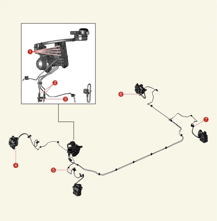 Kia EV6. Brake line