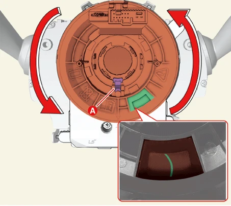 Kia EV6. Driver Airbag (DAB) Module and Clock Spring