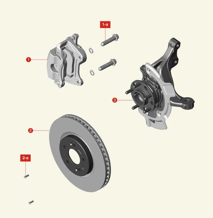 Kia EV6. Front brake disc