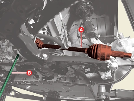 Kia EV6. Front Driveshaft