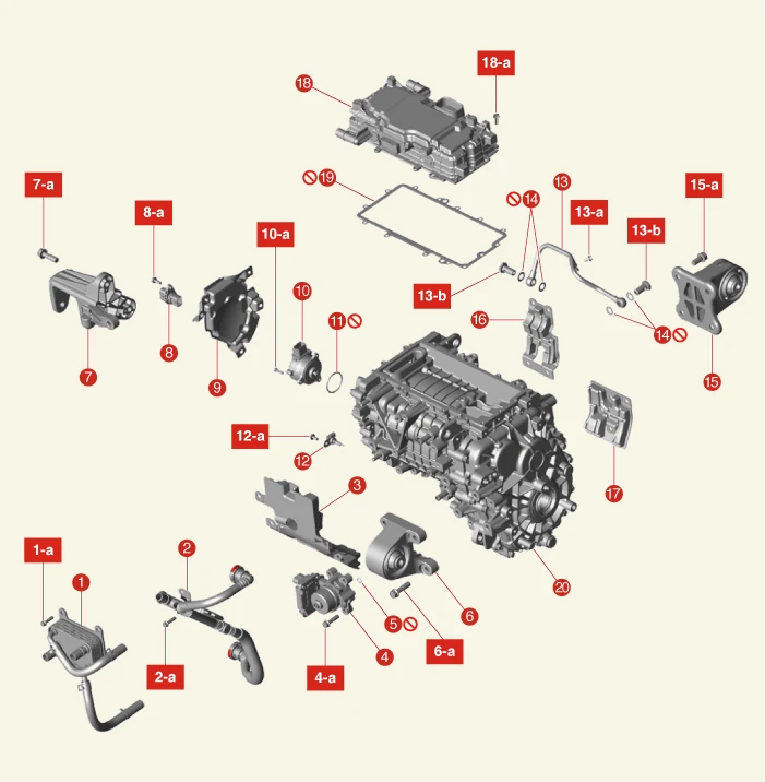 Kia EV6. Front Motor and Reduction Gear Assembly