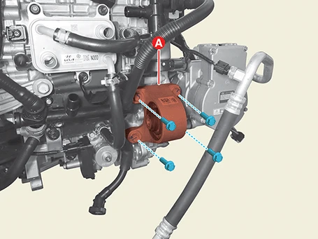 Kia EV6. Front Motor and Reduction gear Mounting