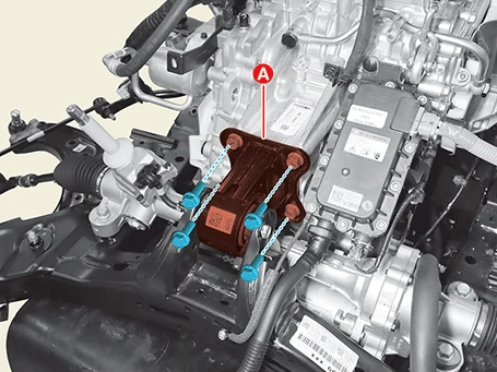 Kia EV6. Front Motor and Reduction gear Mounting