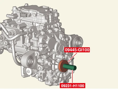 Kia EV6. Front Motor and Reduction Gear Oil Seal