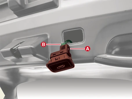 Kia EV6. Power Tailgate Switch