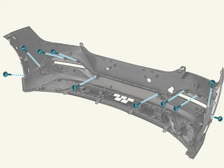 Kia EV6. Rear Bumper Assembly