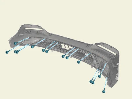 Kia EV6. Rear Bumper Assembly