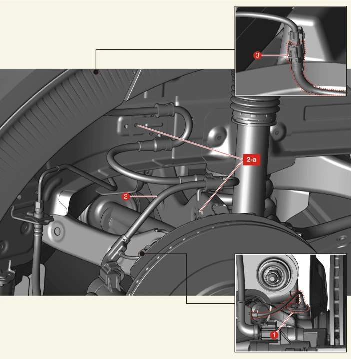 Kia EV6. Rear wheel speed sensor