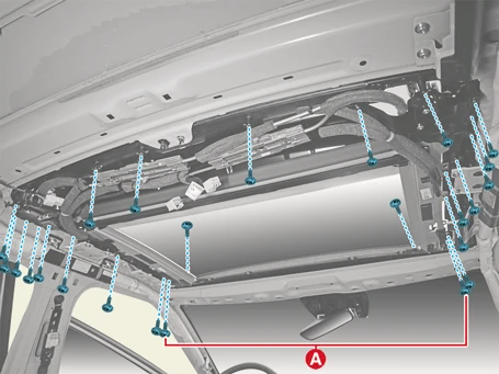 Kia EV6. Sunroof Mechanism